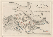 Rebel Line of Works At Blakely Captured By The Army of West Miss.  April 9, 1865.  Position & Approaches By The Union Forces By United States Bureau of Topographical Engineers