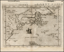 New England, Southeast and Canada Map By Girolamo Ruscelli