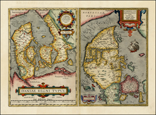 Denmark Map By Abraham Ortelius