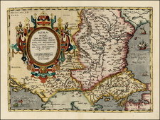 Ukraine, Romania and Balkans Map By Abraham Ortelius