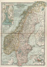 Europe and Scandinavia Map By The Century Company