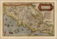 Italy Map By Abraham Ortelius