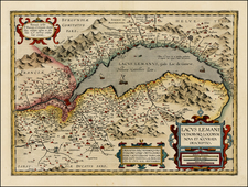 Switzerland and France Map By Abraham Ortelius