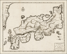 Japan and Korea Map By Francois Valentijn