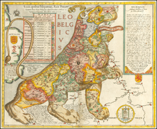 Netherlands, Comic & Anthropomorphic and Curiosities Map By Michael Aitzinger