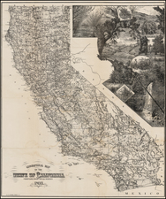 California Map By H.S. Crocker & Co.