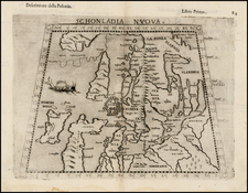 Baltic Countries and Scandinavia Map By Girolamo Ruscelli