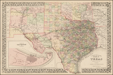 Texas, Plains and Southwest Map By Samuel Augustus Mitchell Jr.