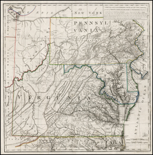 Mid-Atlantic, Southeast and Midwest Map By Thomas Jefferson