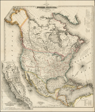 United States, North America and California Map By J. Calvin Smith / John Disturnell