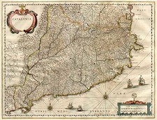 Europe and Spain Map By Willem Janszoon Blaeu