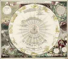 World, Celestial Maps and Curiosities Map By Johann Gabriele Doppelmayr