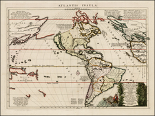Atlantic Ocean, South America, Australia & Oceania, Pacific, Oceania and America Map By Pierre Mortier