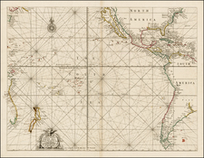 North America, Central America, South America, Australia & Oceania, Pacific, Australia, New Zealand, Other Pacific Islands, California and America Map By Samuel Thornton