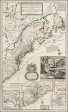 United States, New England, Mid-Atlantic and Southeast Map By Herman Moll