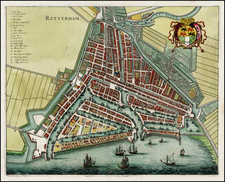 Netherlands Map By Matthaus Merian