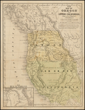 Southwest and California Map By Samuel Augustus Mitchell