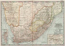 Africa and South Africa Map By The Century Company