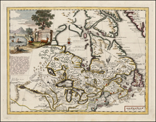 Midwest and Canada Map By Giambattista Albrizzi