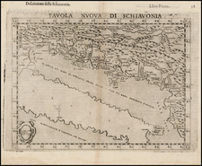 Balkans and Italy Map By Girolamo Ruscelli