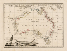 Australia Map By Conrad Malte-Brun