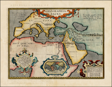 World, Europe, Europe, Middle East, Holy Land, Africa and Africa Map By Abraham Ortelius