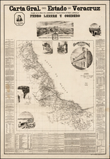 Mexico Map By Ignacio Larrea y Cordero