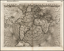 World and World Map By Girolamo Ruscelli