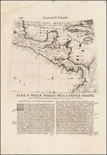 Central America Map By Vincenzo Maria Coronelli