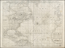 Atlantic Ocean, United States and North America Map By William Herbert