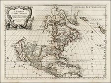 North America and California Map By Giacomo Giovanni Rossi