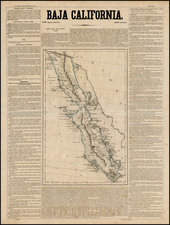 Mexico and Baja California Map By Antonio Garcia y Cubas