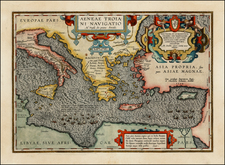 Italy, Turkey, Mediterranean, Turkey & Asia Minor, Balearic Islands and Greece Map By Abraham Ortelius