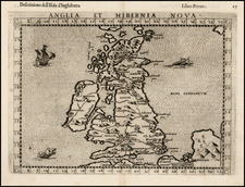 British Isles Map By Girolamo Ruscelli