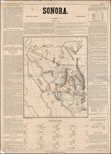 Southwest and Mexico Map By Antonio Garcia y Cubas