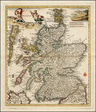 Scotland Map By Giambattista Albrizzi