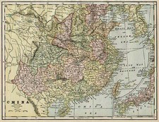 Asia and China Map By George F. Cram