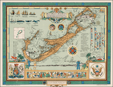 Atlantic Ocean and Caribbean Map By D M Kirkpatrick