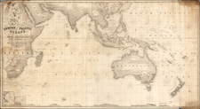 Indian Ocean, China, India, Southeast Asia, Philippines, Other Islands, Australia and New Zealand Map By Charles Wilson