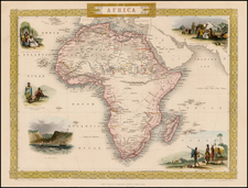 Africa and Africa Map By John Tallis