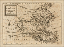 North America and California Map By Herman Moll