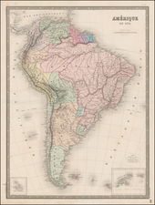 South America Map By J. Andriveau-Goujon