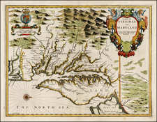 Maryland and Virginia Map By John Speed