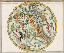 Celestial Maps Map By John Flamsteed / Jean Nicolas Fortin