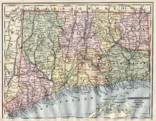 New England Map By George F. Cram