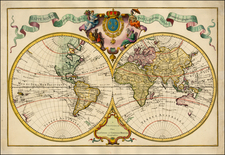 World and World Map By Johannes Covens  &  Cornelis Mortier