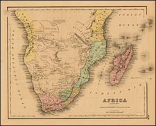 South Africa Map By Joseph Hutchins Colton