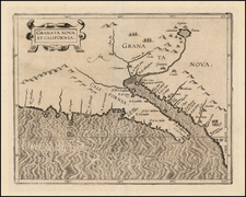Southwest, Mexico, Baja California and California Map By Cornelis van Wytfliet