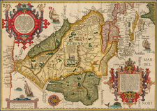 Polar Maps, Florida, South, Southeast, Caribbean, Central America, South America, Brazil and America Map By Jan Huygen Van Linschoten