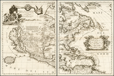 United States, Texas, Midwest, Southwest, North America and California Map By Vincenzo Maria Coronelli